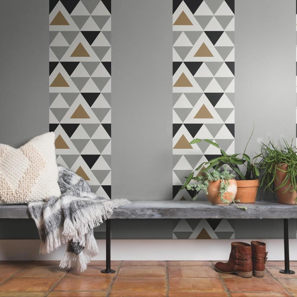 RoomMates Geometric Triangle Peel & Stick Wallpaper - Walmart.com