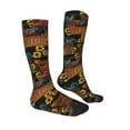 thumbnail image 3 of Picia Women Crew Soft Moisture-wicking Socks Embroidery Chicken Rooster Pattern Design Cotton Socks, One Size fit All, 3 of 9