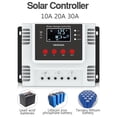 thumbnail image 1 of Controlador de carga solar 10A Aplicación Monitoreo de datos en tiempo real Pantalla LED Controlador solar inteligente 12V/24V/48V, 1 of 6