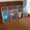 thumbnail image 7 of Portable Puppy Playpen, 6-Panel Expandable Indoor Outdoor Pet Fence for Small Animals like Rabbits, Guinea Pigs & Kittens, Durable Exercise Pen with Transparent Panels & Door, 7 of 7