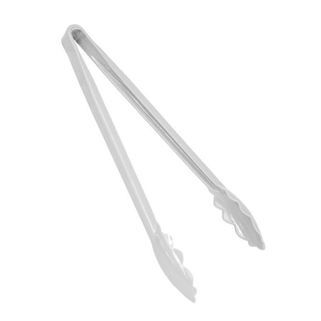 - Thunder Group PLSGTG012WH, 12-Inch 1-Piece Polycarbonate Utility Tong, Scallop Grip,White