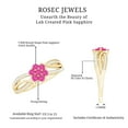 thumbnail image 5 of Rosec Jewels Lab Grown Pink Sapphire Infinity Ring with Diamond, Floral Inspired Ring - AAAA Grade, 18K Yellow Gold, US 11.00, 5 of 8