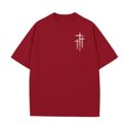 thumbnail image 5 of Yopmin Mens Cross Shirt Crew Neck Summer Short Sleeve Religious Cotton T Shirts for Everyday Wear, 5 of 7