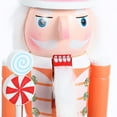 thumbnail image 3 of PAMINGONO 1Pack Nutcracker Statue Orange Blue Wooden Human Figure Christmas Ornaments, 3 of 8