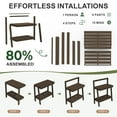 thumbnail image 5 of SERWALL Outdoor Potting Bench Set of 2 with Storage & Hooks, 3-Tier Heavy-Duty HDPE Garden Workstation Table, All-Weather Potting Table for Patio & Backyard, 34.8’’W x 17.7’’D x 45.5’’H - Coffee, 5 of 7