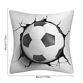 thumbnail image 3 of Funda de cojín decorativo de fútbol de poliéster suave de 18x18 pulgadas para sofá, coche o dormitorio – Decoración del hogar con temática deportiva, 3 of 6