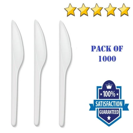 White Plastic Knives - 1000 Count