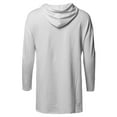 thumbnail image 2 of FashionOutfit Men's Solid Distressed French Terry Pullover Long Sleeve Hoodie Top, 2 of 4