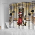 thumbnail image 4 of Happy New Year 2026 Chesapeake Bay Retriever Santa Gnome Holiday Party Snow Shower Curtain Chessie Dog Lover Waterproof Bathroom Bathtub Curtain - 13019, 4 of 5