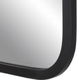 thumbnail image 3 of 30 Inch Wood Rectangular Wall Mirror, Rounded Corners, Black, Saltoro Sherpi, 3 of 5