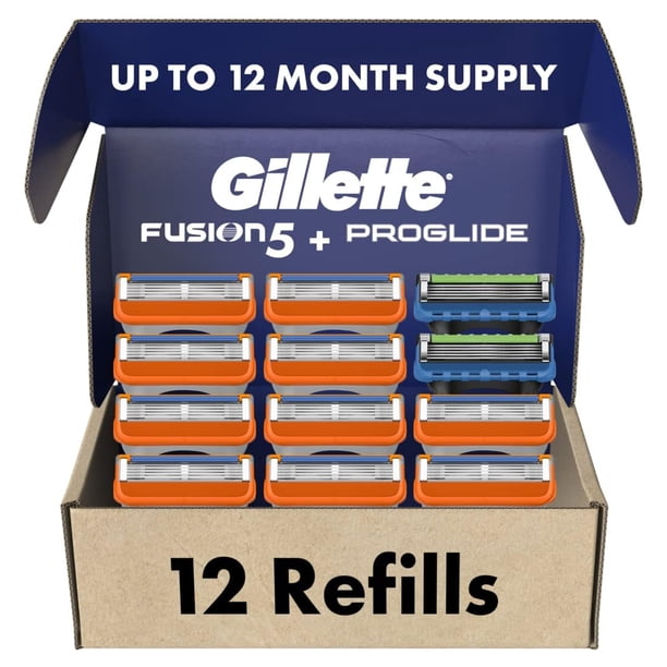Recambios para cuchillas de afeitar Gillette Fusion5, 10 cartuchos y 2 ProGlide Gillette NA
