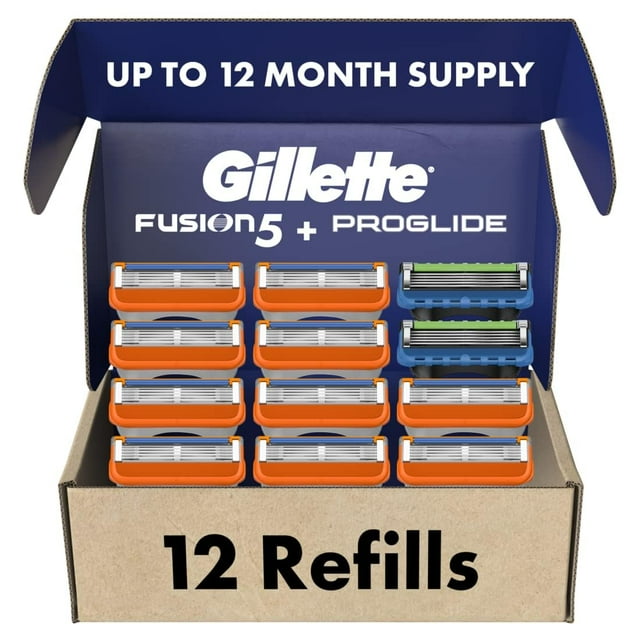 Recambios para cuchillas de afeitar Gillette Fusion5, 10 cartuchos y 2 ProGlide Gillette NA