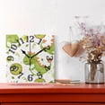 thumbnail image 2 of Dinosaur and Kiwi Wall Clock Square Silent Non Ticking Battery Operated Clock for Home Bathroom Kitchen Bedroom Living Room, 2 of 8