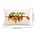 thumbnail image 4 of Lumbar Pillow Decorative Throw Pillows,Small Hand-Painted Outdoor Birds Pillowcases,Spring Summer Pillows Decorative Throw Cushion Covers Linen for Couch Sofa Teal B, 4 of 9