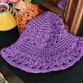 thumbnail image 3 of CoCopeaunts Weave Knitted Bucket Hats For Women Spring Summer Travel Sunshade Hat Fishermen Cap For Lady Panama Outdoor Beach Sun Cap Gorros, 3 of 6