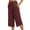 Wine, variant on Fnooota Capri Pants for Women 2025, Drawstring Trendy Casual Relaxed Fit Stretchy Capris Blue Size M