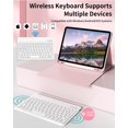 thumbnail image 3 of Funda con teclado ZKTUYU para iPad Air de 11 y 10,9 pulgadas, color rosa, 3 of 8