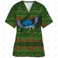 thumbnail image 5 of Uniforme de enfermera con estampado de Disney Stitch, uniforme de enfermera para mujer, cuello en V, uniforme clínico, hospital, atención médica, spa, camiseta, blusa, 5 of 5