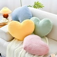 thumbnail image 3 of Beige Heart Pillows, Cute Heart Decorative Pillow, Heart Shaped Throw Pillows for Bed, Faux Rabbit Fur Plush Hoom Decor Pillow Cushion for Chair Sofa Living Room (Mini 12.9" x 9.8"), 3 of 11