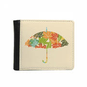 umbrella drip weather rain flip bifold faux leather wallet  multi-function card purse