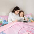 thumbnail image 5 of Feelyou Kawaii Ocean Axolotl Queen Comforter Set for Teens, Initial A Letter Bedding Sets, Dreamy Marine Animal Reversible Bedding Comforter Set, Breathable Home Decor, 3pcs, 5 of 8