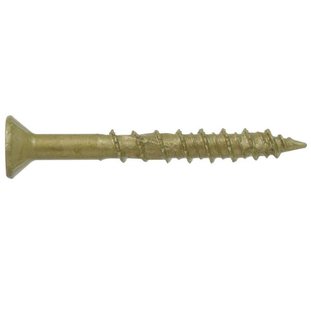 Tornillo Hillman POWERPRO ONE No. 8, 3,8 cm, acero bronce, paquete de 25