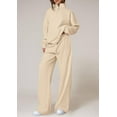 thumbnail image 3 of PRETTYGARDEN Womens Casual Two Piece Sets Fall Outfits Quarter Zip Sweatshirts Straight Leg Pants Sweatsuits Tracksuit, 3 of 8