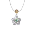thumbnail image 2 of Delight Jewelry Silvertone Lime Green & Hot Blue Butterfly on Large Flower Mia Monkey Charm Necklace, 2 of 4