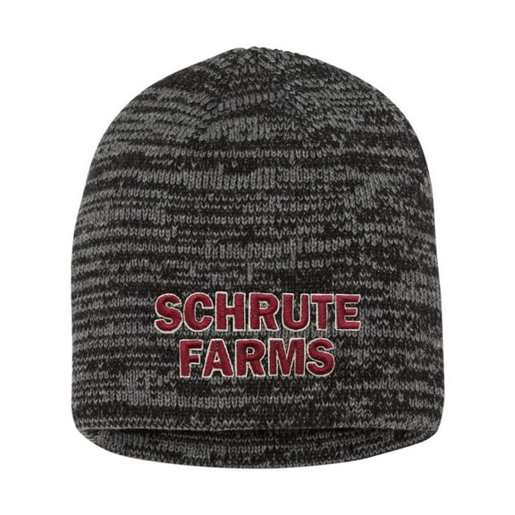 Adult Schrute Farms Embroidered Marled Knit Beanie Cap