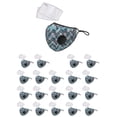 thumbnail image 3 of LANDOU Reusable Fabric Face Mask with PM2.5 Filters & External Valve (Adults, Blue Design), 3 of 4