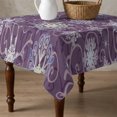 thumbnail image 4 of Purple Snowflake Christmas Table Cloth Waterproof Tablecloths, Xmas Snowflake Winter Tablecloth Dining Table Cover for Kitchen Party Tabletop Outdoor, Square Tablecloth 54x54 Inch, 4 of 9