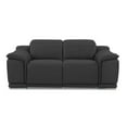 thumbnail image 3 of Titan Furnishings Genuine Italian Leather Power Reclining Loveseat in Dark Gray, 3 of 10
