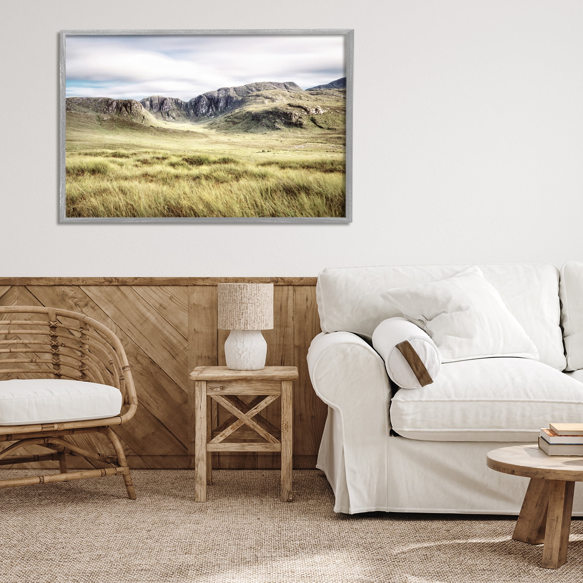 Stupell Industries Irish Countryside Hills Gray Framed Giclee Art, design by Andy Amos