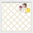 thumbnail image 2 of PinPix 16x16 Custom Cork Bulletin Board Diamond Modern Beige White Poster Board Has a Fabric Style Canvas Finish, Framed in Diamond Modern Beige White, by ArtToFrames (PinPix-1801), 2 of 5