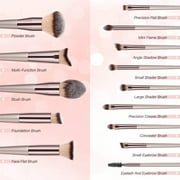 BESTOPE USTAR Makeup Brushes, Conical Handle Professional Premium Synthetic Makeup Brush Set Kit With Case Bag for Blending Foundation Powder Blush Eyeshadow,14 Count