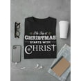 thumbnail image 3 of Joy Of Christmas Starts Christ Men T-Shirt, Male Small, 3 of 4