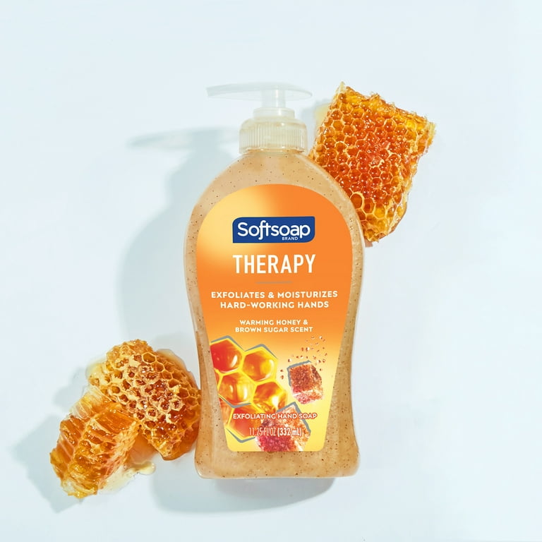 Softsoap Therapy Exfoliating Hand Soap - Honey & Brown Sugar 11.25 oz