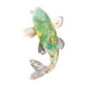 thumbnail image 1 of Figura realista de pez koi de la suerte, miniadorno de resina, escultura creativa de animal. Verde, 1 of 9