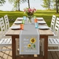 thumbnail image 4 of Table Runners 70 Inches Long Dress Scarves, Sunflower Farmhouse Coffee/Dining/Kitchen Table Decor, Holiday Table Runner, Vintage Botanical 13x70 Inch, 4 of 9