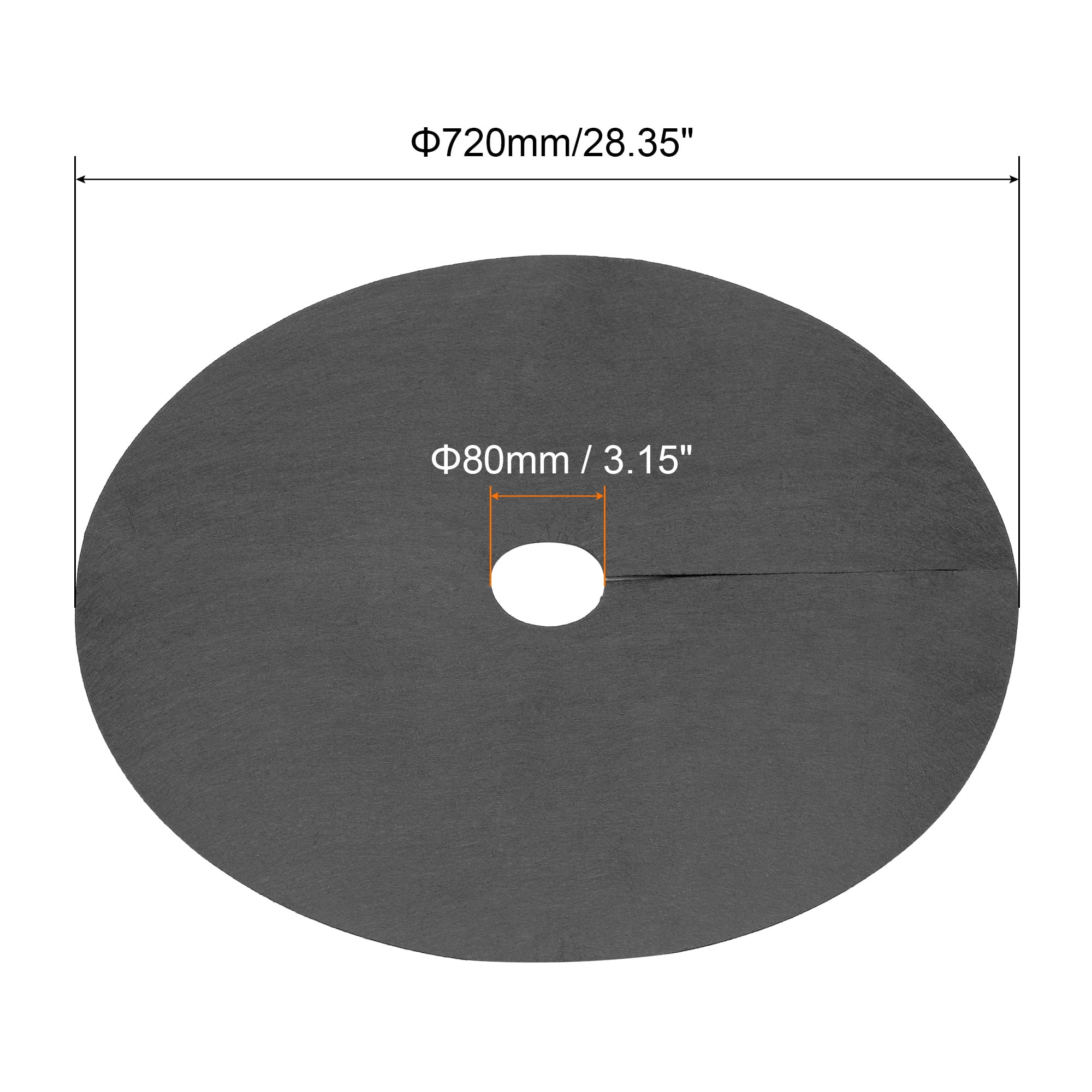 Uxcell 72cm Tree Mulch Ring Nonwoven Tree Protector Mat Plant Cover Black 3 Pack