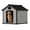 Cemented Grey, variant on EHHLY Large Dog House Outdoor, 46" Insulated Igloo Doghouses for Large Dogs,  Elevated Floor & Spacious Interior, Cement Grey