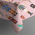 thumbnail image 4 of Pink Christmas Nutcracker Pattern Rectangle Tablecloth 60"x102",Waterproof Polyester Rectangle Table Cloth, Wipeable Spillproof Polyester Tablecloth for Dining, Camping, Indoor and Outdoor, 4 of 6