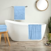 Bath Towels Set of 4, Large 28x 55 Bath Towels Highly Absorbent & Quick Dry, 100% Microfiber Bath Sheets, Soft Luxurious Towels for Bathroom Spa Hotel Gym, Blue