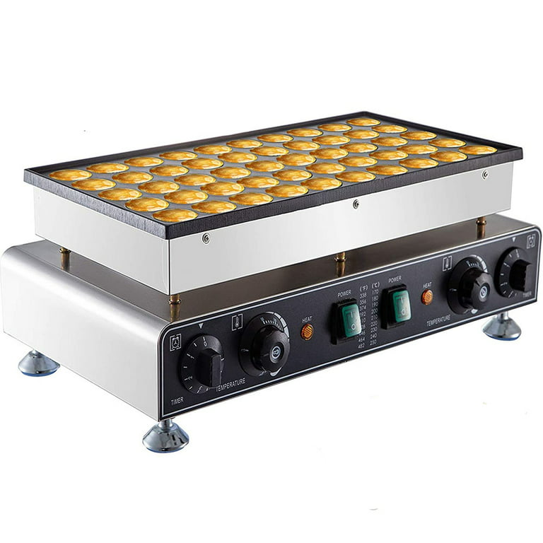 INTSUPERMAI 50 Holes Mini Pancakes Maker Poffertjes Grill Baker Machine  Electric Griddle 