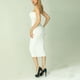 thumbnail image 3 of Vestido de tubo con cuello barco para mujer Vestido de verano sin mangas de color sólido, Blanco, L Inevent AP1097-03B, 3 of 7