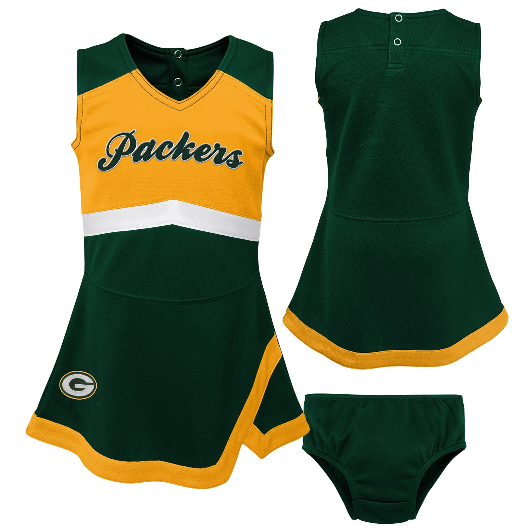 Green Bay Packers Little Girls' Drop Waist Skirt 