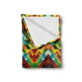 thumbnail image 2 of Colorful Soft Flannel Fleece Throw Blanket, Abstract Optic Effect Triangle Pattern Digital Vibrant Contemporary Design, Cozy Plush for Indoor and Outdoor Use, 70" x 90", Multicolor, by Ambesonne, 2 of 6