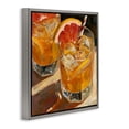 thumbnail image 2 of Stupell Industries Contemporary Grapefruit Cocktail with Ice Cubes Gray Floating Frame Canvas Art, 18 x 18, by Petals Prints Design, 2 of 8