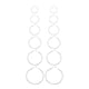 thumbnail image 1 of 6 par/set de pendientes de aro grandes para mujer, aretes circulares de aleación de bucle grande (plata), 1 of 7