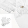 thumbnail image 3 of 1 par de guantes de novia vintage, guantes de novia de satén, guantes de novia elegantes, guantes de novia cortos de princesa, 3 of 7